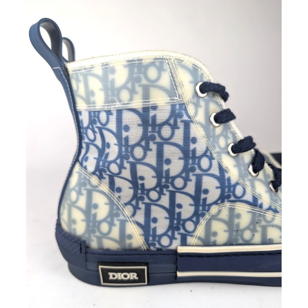 Dior B23 High-Top Sneaker White and Navy Dior Oblique Canvas EU 45/US 11.5 - Picture 13 of 15